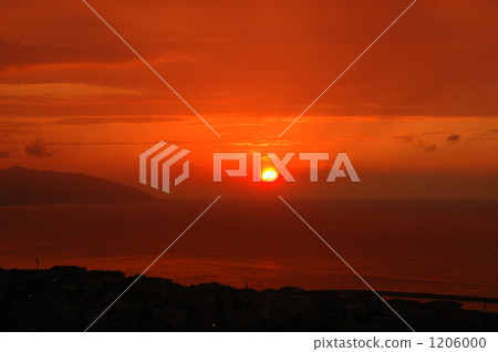 海面 日落 傍晚 1206000