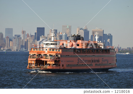 Ferry taking a sunset 1218016
