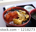 seafood bowl, china bowl, salted salmon roe 1218273
