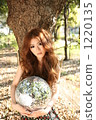 A woman with a mirror ball 1220135