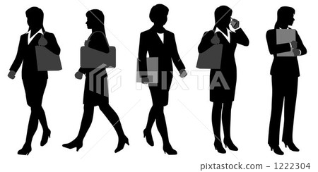 Silhouette illustration female business scene 1222304