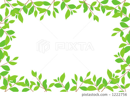 Frame of tree branch (green frame) - Stock Illustration [1222756] - PIXTA