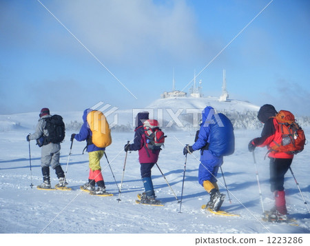 冬季山區 雪鞋 徒步旅行 1223286