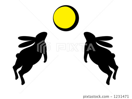 Moon and flying rabbit Moon and flying rabbit 1231471