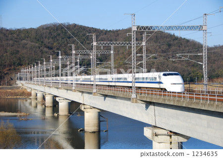 300系列新幹線穿越吉井河橋 300系列新幹線穿越吉井河橋 1234635
