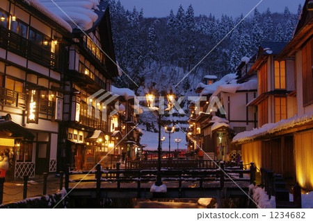 Ginzan溫泉在冬天 1234682