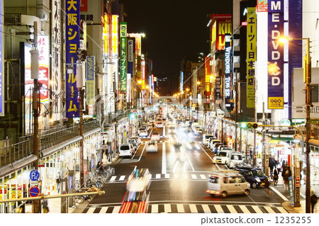 日本橋電氣城的夜晚和南方向 1235255