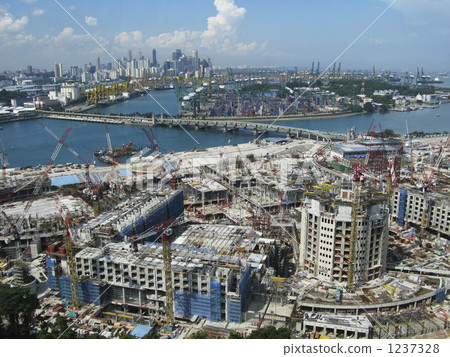 sentosa island, construction, cable car 1237328