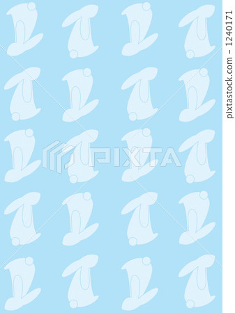 Rabbit handle behind Pastel blue 1240171