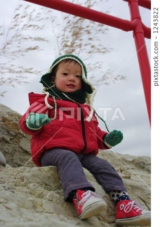 younger, muffler, glove 1243822