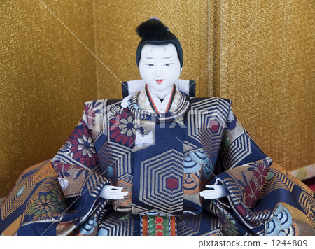 emperor and empress festival dolls, set of ornamental dolls for japanese girls' day, saitama prefecture 1244809