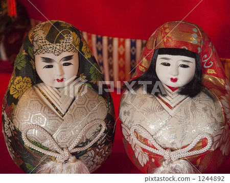 set of dolls on display, set of ornamental dolls for japanese girls' day, kanagawa prefecture 1244892