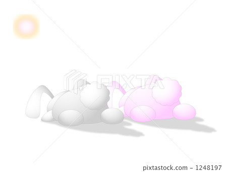 The sun and the rabbit - Stock Illustration [1248197] - PIXTA