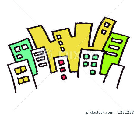Illustration of a colorful building 1251238
