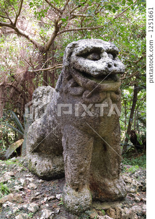 沖繩最大的最早的Shisa Fuwari Stone Carving University獅子 沖繩最大的最早的Shisa Fuwari Stone Carving University獅子 1251661