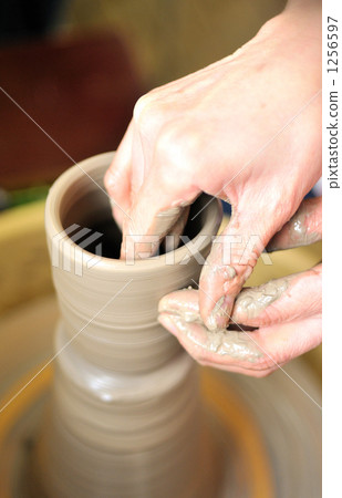 Pottery class and senior life ceramic art image. Pottery class and senior life ceramic art image. 1256597