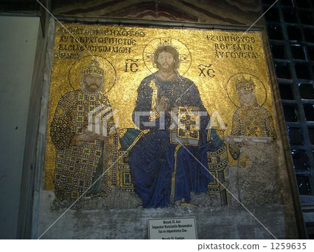 Christ and Emperor Constantine XV, Empress Zoe Christ and Emperor Constantine XV, Empress Zoe 1259635