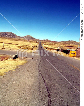 輪胎印跡 鄉間道路 瀝青 1264619