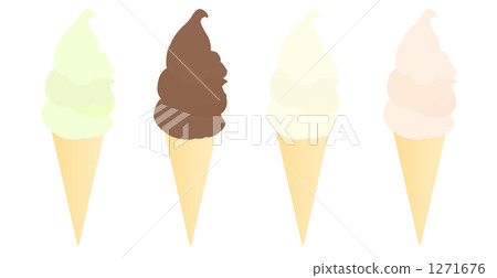 Four kinds of soft cream Four kinds of soft cream 1271676