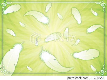 Background green with feathers dancing Background green with feathers dancing 1280558