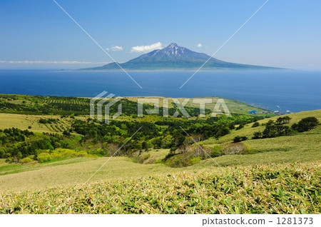 Rishiri Fuji希望從禮文島Momoiwa人行道上來 1281373