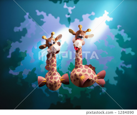 3d插圖 紙藝 長頸鹿 1284890