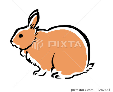 簡單的兔子與切出的風格 1287661