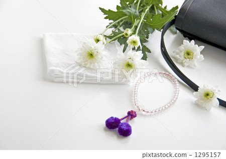 與白色chrysanthem的小珠 1295157