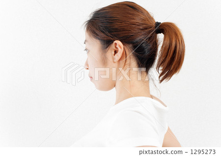 馬尾 綁馬尾 側臉 1295273