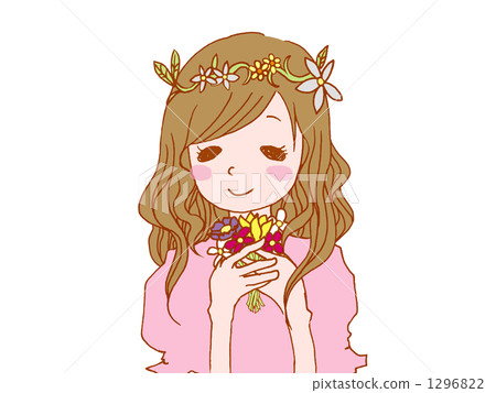 一個女孩帶著微笑 一個女孩帶著微笑 1296822