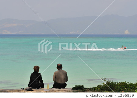 老年夫婦 白浪 鮮綠色 1296839