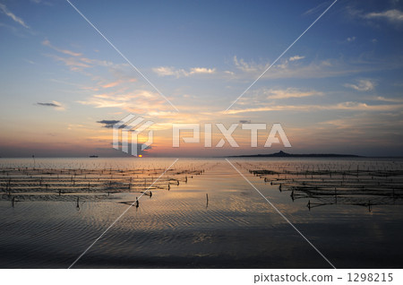 在Ie島的日落 1298215