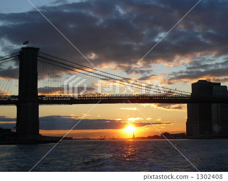 布魯克林大橋的黃昏 1302408