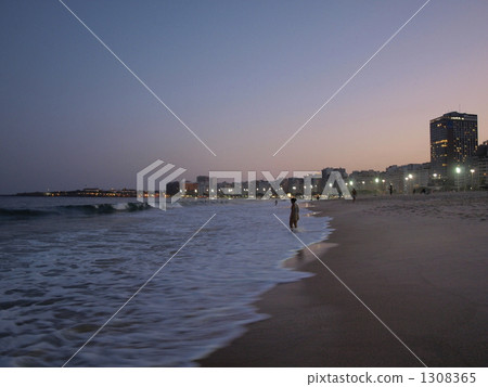 Copacabana Coast at sunset 1308365
