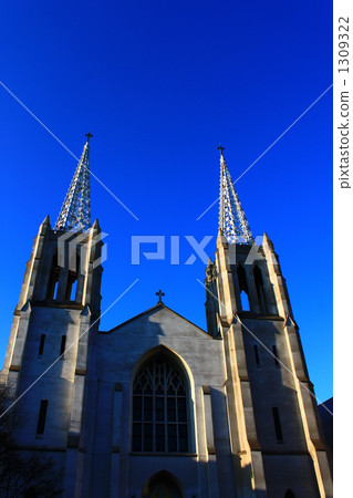 church, anglican, blue sky 1309322