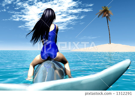 A girl on a dolphin 02 1312291