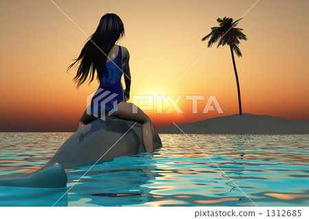 A girl on a dolphin 03 1312685