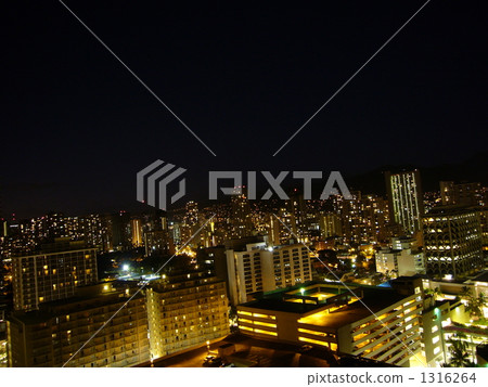 懷基基海灘 夜景 檀香山 1316264