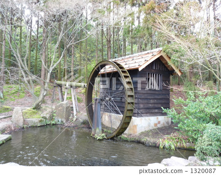 water mill, waterwheel, water wheel 1320087