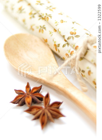 On the table image, Star Anise and Spoon. 1322599