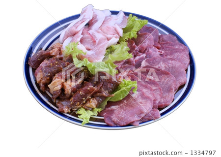 yakiniku set, korean bbq ribs, fatty pork 1334797