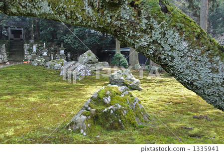 A walk of Mikuninakito · A rock garden at the front garden of Takidani-ji 1335941
