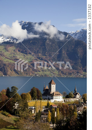 Beautiful yellow leaves of Lake Tune 1337182