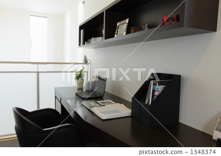 study room, office chair, dormer window 1348374