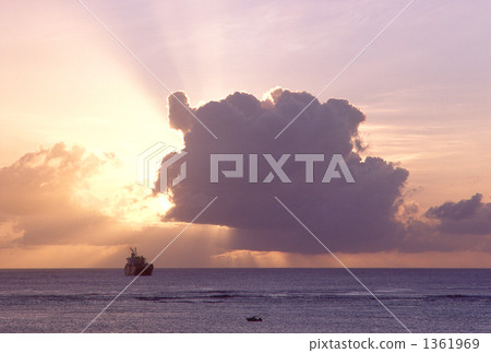 從微海灘看的日落 1361969