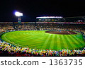 阪神甲子園球場的夜場比賽 1363735