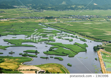 fukushima lagoon, lagoon, aerial 1363996