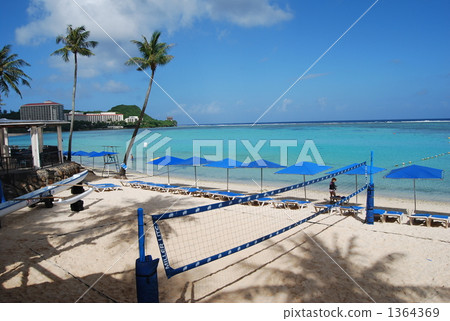 Fabulous view of the private beach of Guam's PIC hotel Fabulous view of the private beach of Guam's PIC hotel 1364369