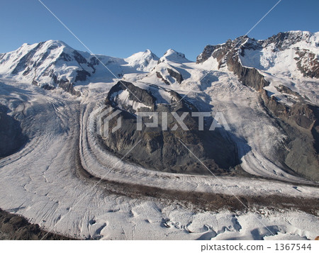 View of Gorner glacier from Gornergrat observatory 1367544