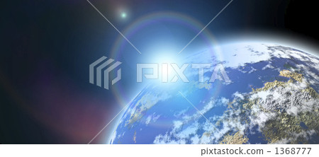 Celestial Space Earth and Planet Sunlight 1368777